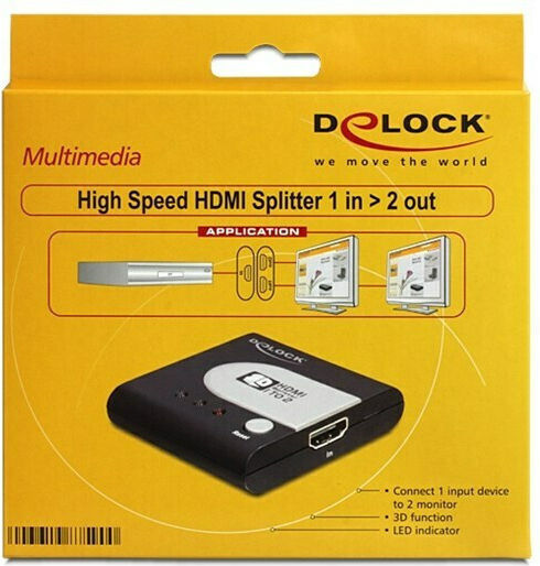 DeLock Cable DisplayPort male - HDMI male 2m Μαύρο (85964)