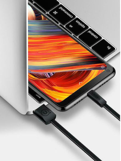 Usams Flat USB to Lightning Cable Μαύρο 1.2m (SJ199)