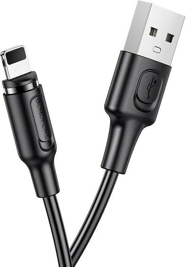 Borofone BX41 Magnetic USB to Lightning Cable Μαύρο 1m