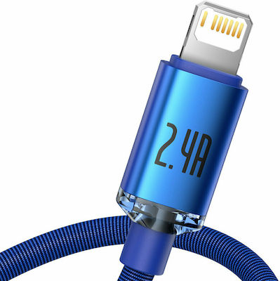 Baseus Crystal Shine Geflochten USB-A zu Lightning Kabel Blau 2m (CAJY000103)