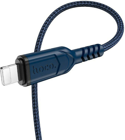 Hoco Victory X59 Geflochten USB-A zu Lightning Kabel 18W Blau 1m