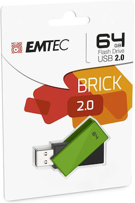 Emtec C352 Brick 64GB USB 2.0 Stick Green