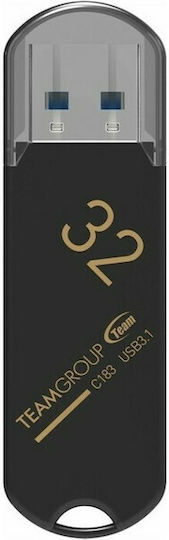 TeamGroup C183 32GB USB 3.1 Stick Μαύρο