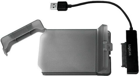 LogiLink AU0037 USB 3.0 to 2.5-Inch SATA Adapter with Protective Case Transparent