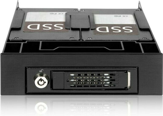 Icy Dock Flex-Fit Trio MB343SP 2x 2.5 Inch HDD SSD to 5.25 Inch Bracket with 1x 3.5 Inch Drive Device Bay Black