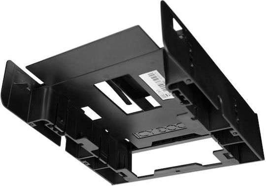 Icy Dock Flex-Fit Trio MB343SP 2x 2.5 Inch HDD SSD to 5.25 Inch Bracket with 1x 3.5 Inch Drive Device Bay Black