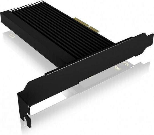 Icy Box M.2 PCIe Gen 4.0x4 To PCIe Gen 4.0x4 With Heat Sink Black (IB-PCI208-HS)