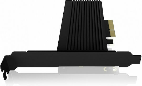 Icy Box M.2 PCIe Gen 4.0x4 To PCIe Gen 4.0x4 With Heat Sink Black (IB-PCI208-HS)