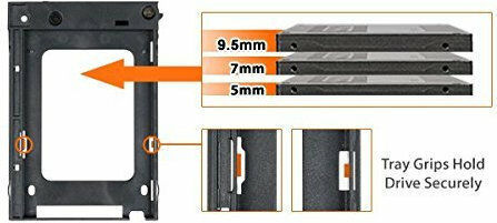 Icy Dock ExpressCage 2x 2.5 Inch SAS/SATA HDD/SSD Mobile Rack for External 3.5 Inch Bay-Comparable to Tray-less Design Μαύρο (MB742SP-B)
