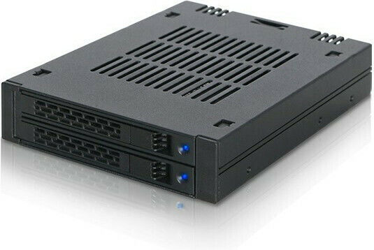 Icy Dock ExpressCage 2x 2.5 Inch SAS/SATA HDD/SSD Mobile Rack for External 3.5 Inch Bay-Comparable to Tray-less Design Μαύρο (MB742SP-B)