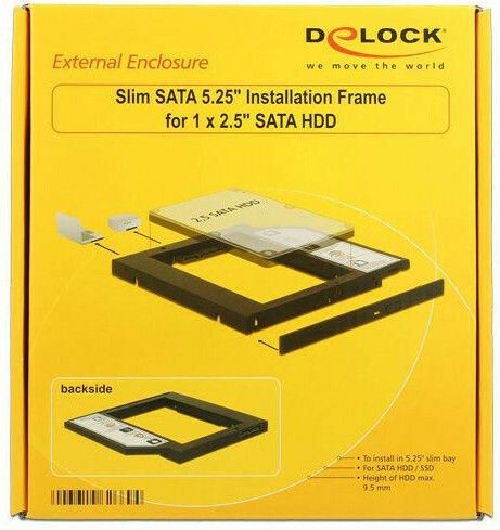 DeLock Installation Frame 9.5mm SATA 2.5"