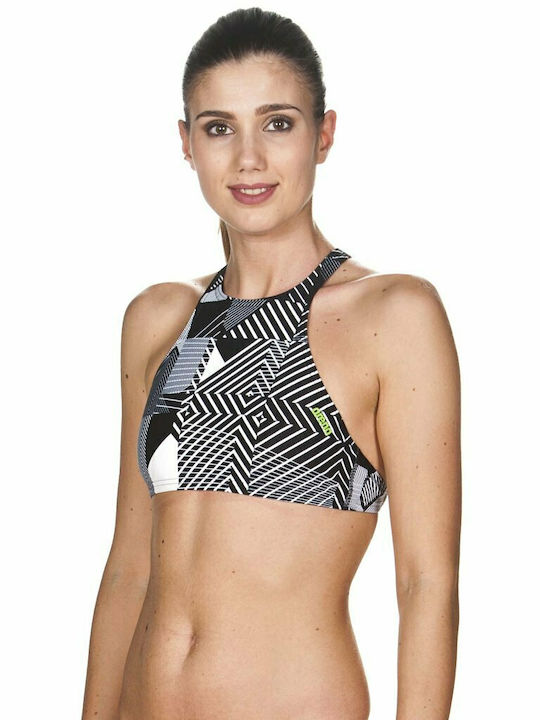 High Neck Bikini Top Black