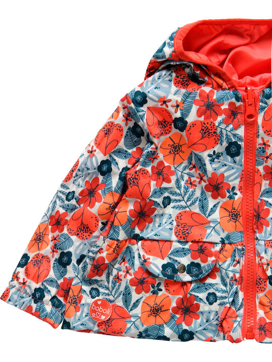 Kids' Casual Jacket Short Windproof Double Sided with Hood Orange