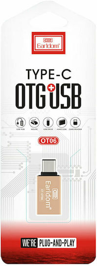 Earldom ET-OT06 Конвертор USB-C мъжки към USB-A женски Сребрист 1бр