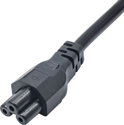 Akyga IEC C5 - Schuko Cable 1m Black (AK-NB-08A)