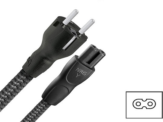 Audioquest NRG-Y2 Schuko - IEC C7 Cable 2m Μαύρο