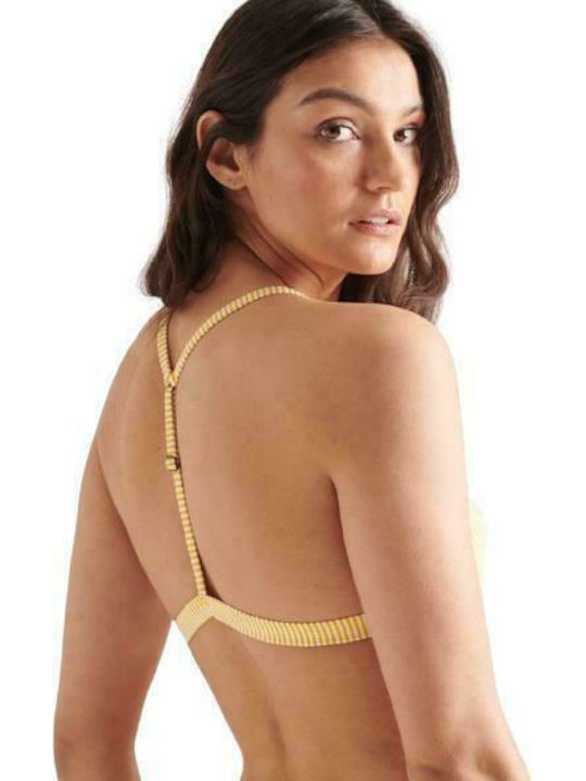 Superdry Triangle Bikini Top with Adjustable Straps Yellow