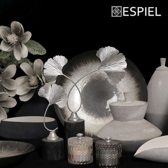 Espiel Декоративна купа Порцелан White / Grey Matte 25x25x13см 1бр