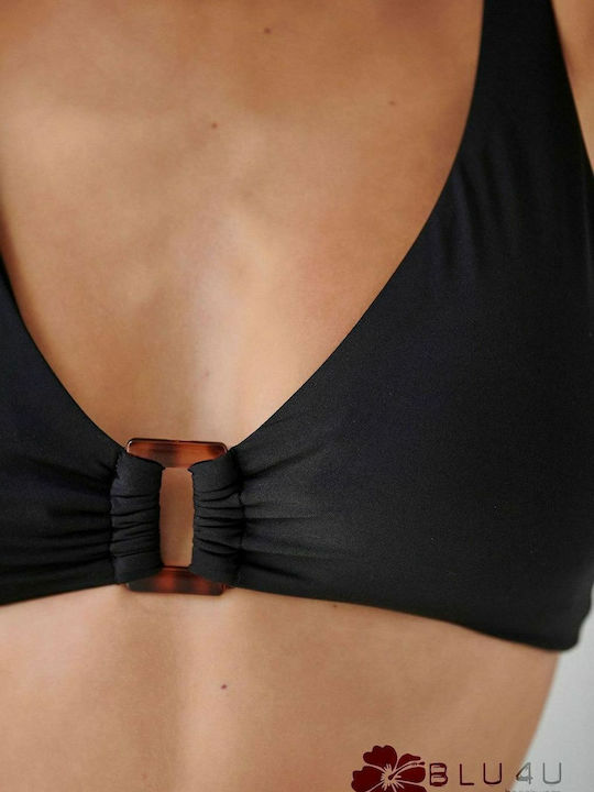 Solids Topuri De Bikini Triunghi Cupe D Cu Burete Negru