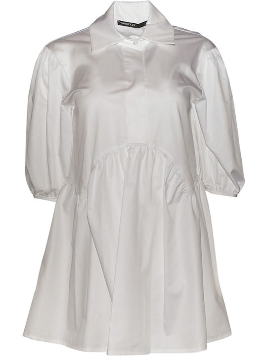 Women's Monochrome Long Sleeve Shirt White
