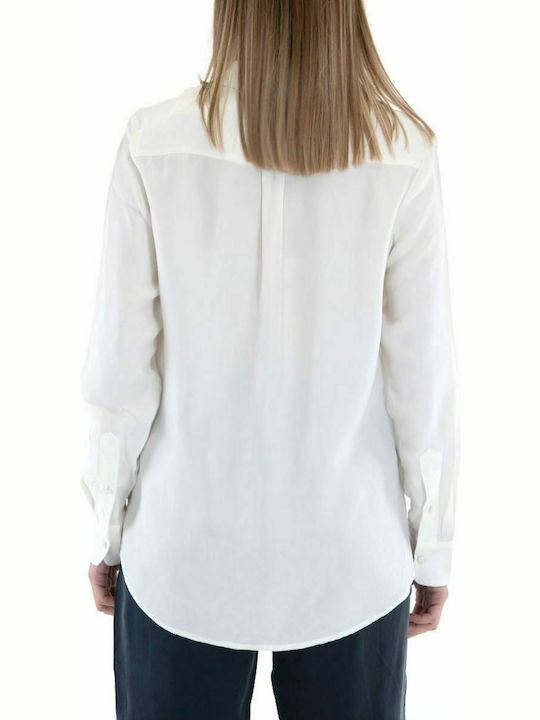 Superdry Women's Monochrome Long Sleeve Shirt White