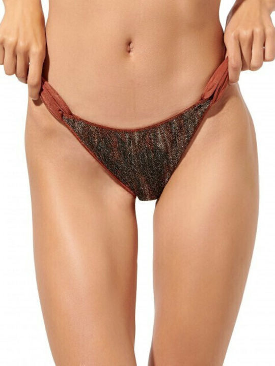 Bikini Brazil με Κορδονάκια Bronze