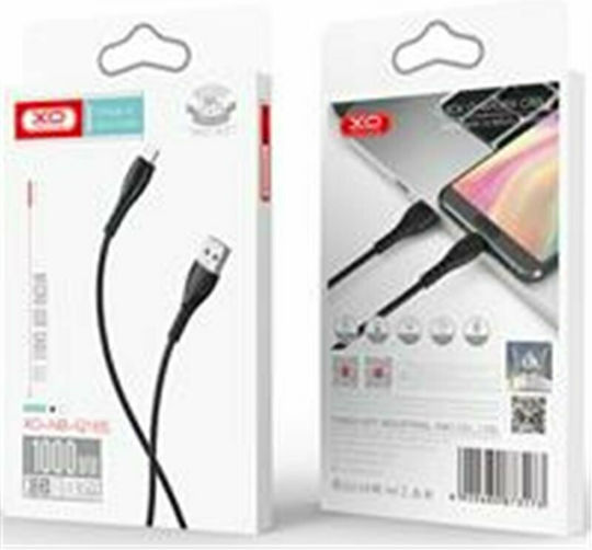 XO NB-Q165 Regular USB 2.0 to micro USB Cable Λευκό 1m