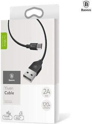 Baseus Yiven Împletit USB 2.0 spre micro USB Cablu Negru 1m (CAMYW-A01) 1buc