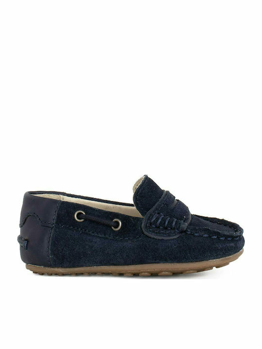 Boys Suede Slip-On Moccasins Blue