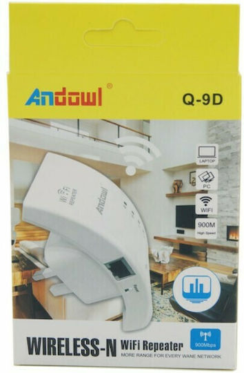 Andowl Q-9D WiFi Extender Single Band (2.4GHz) 900Mbps