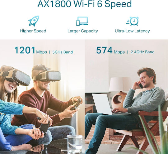 TP-LINK RE605X v1 Mesh WiFi Extender Dual Band (2.4 & 5GHz) 1750Mbps