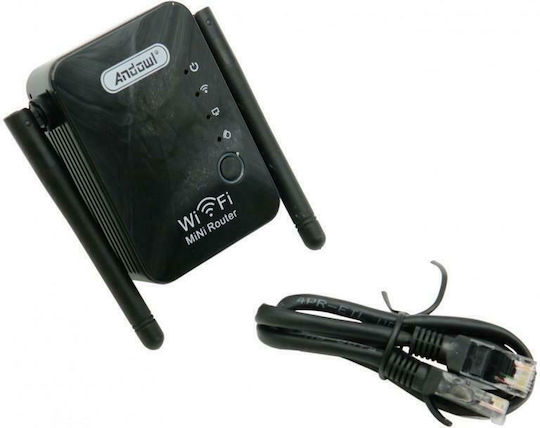 Andowl Q-A46 Wi-Fi Extender Single Band (2.4GHz) 300 Mbps with 2 Ethernet Ports