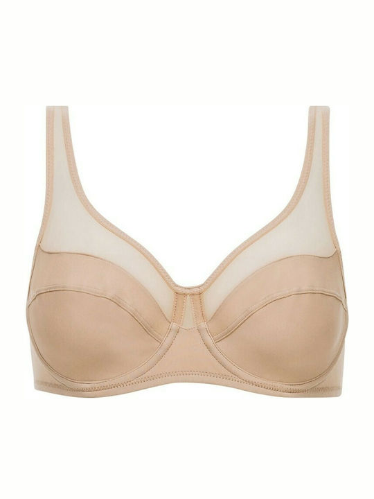 Bra without Padding Underwire Beige