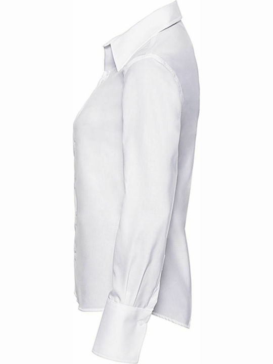 Long Sleeve Women's Cotton Shirt White