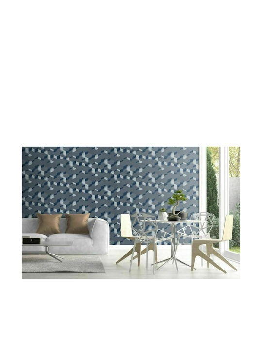 Wallpaper Galactik Vinyl Blue L1000xW53cm Washable