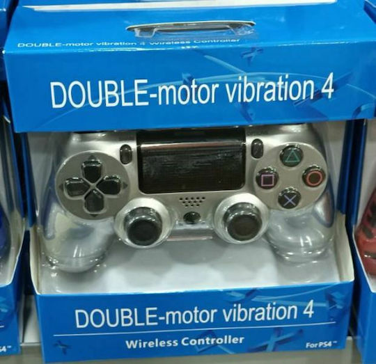 Andowl Double Motor Vibration 4 Wireless Gamepad for PS4 Silver