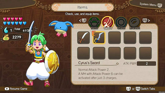 Wonder Boy Asha in Monster World Игра за Switch