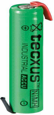 Tecxus Wiederaufladbare Batterie AA Ni-MH 2100mAh 1.2V mit Klinge 1Stück