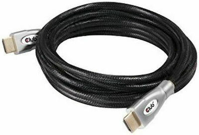 Club3D HDMI 2.0 Braided Cable HDMI male - HDMI male 5m Black