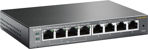 TP-LINK TL-SG108PE Unmanaged L2 PoE Switch with 8 Ethernet Ports