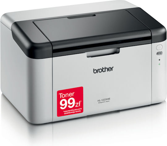 Brother Ασπρόμαυρος Εκτυπωτής Laser με WiFi και Mobile Print HL-1223WE