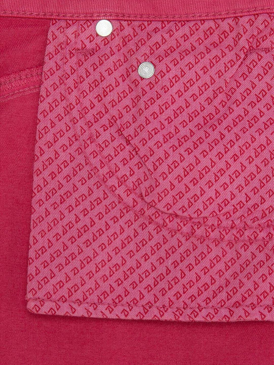Rachel Denim High-waisted Mini Skirt Fuchsia