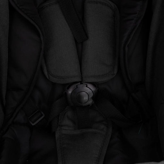 vidaXL Verstellbar 3 in 1 Baby Kinderwagen Geeignet für Neugeborene Charcoal 9.41kg