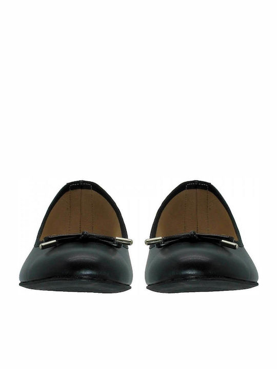Leather Ballerinas Black