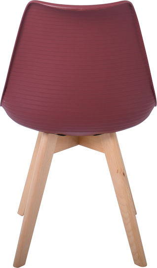Martin Stripe Столички За кухня от полипропилен Бордо 4бр 49x56x82бр