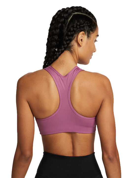 Dri-Fit Swoosh Γυναικείο Αθλητικό Μπουστάκι Μωβ