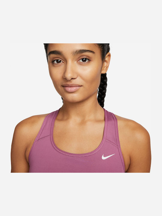 Dri-Fit Swoosh Γυναικείο Αθλητικό Μπουστάκι Μωβ