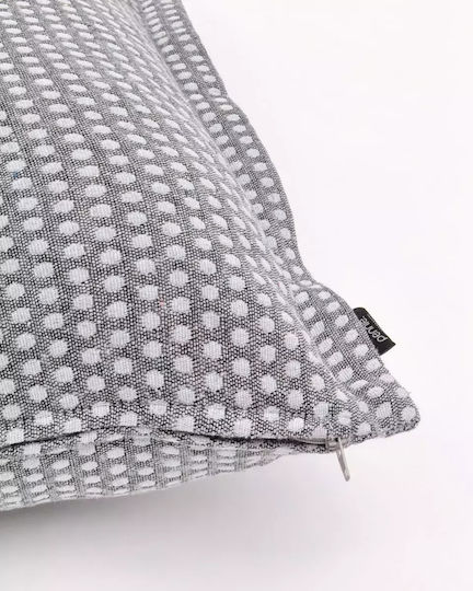 Pennie Decorative Pillow Case Arkesini Made of 100% Cotton Charcoal 30x45cm