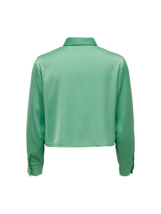 Only Women's Monochrome Long Sleeve Shirt Green