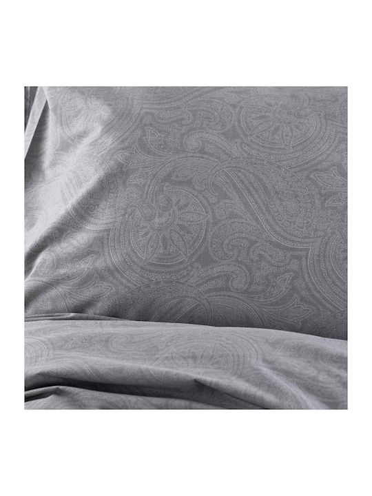 Rythmos Duvet Cover Set Cotton Single with Pillowcase 160x250 Charisma Grey